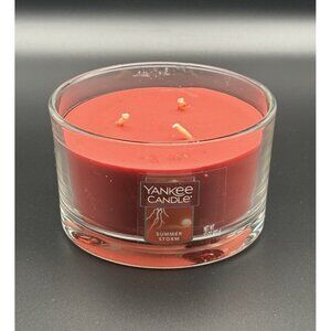Yankee Candle SUMMER STORM Rare 17 Oz 3-Wick Short Jar BT 30-50 Hrs New Unused